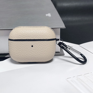 Funda Premium para AirPods con Textura de Litchi, PC Rígido + Cuero PU, Resistente a Caídas y Arañazos - Product Image 1