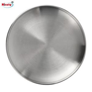 Plaques métalliques de qualité <span class=keywords><strong>alimentaire</strong></span>, pour les restaurants, en acier inoxydable, plateau de service personnalisé assiette à pizza, 1 pièce - Product Image 2