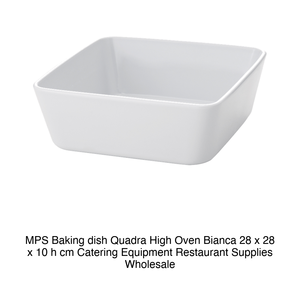 Bandeja para hornear MPS Quadra High Oven Bianca 28 x 28 x 10 h cm, Equipo de catering, Suministros para restaurantes, Venta al por mayor - Product Image 2