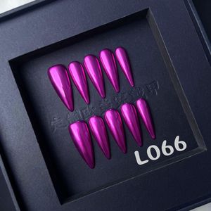 Fábrica personalizada hecha a mano pétalos tallados estilo brillo brillante <span class=keywords><strong>uñas</strong></span> de gel 3 diamante Prensa en cubierta completa puntas de <span class=keywords><strong>uñas</strong></span> acrílicas con caja - Product Image 6