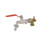 Kit Robinet d'Extérieur Populaire en Laiton avec Plaque Murale de Compression 15mm et Coude à 90 Degrés