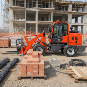 Cargadora de Ruedas Delantera con Motor Diésel de 1 Tonelada, Económica y de Alta Calidad |   Mini Tractor Cargador Certificado Euro 5, Alta Potencia de Excavación, Fábrica Original - Product Image 1