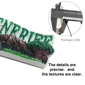 Aimant de réfrigérateur personnalisé en relief peint à la main, souvenir d'<span class=keywords><strong>Espagne</strong></span> en 3D, logo personnalisé, écologique, aimant de Tenerife - Product Image 6