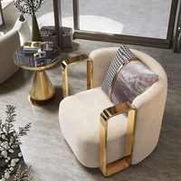 Fauteuil d'appoint pivotant de luxe à une seule place en velours, design moderne pour appartement, salle à manger, hall d'hôtel, salon