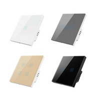 Interrupteur intelligent sans neutre WiFi, contrôle 4 voies, compatible Tuya Smart Life App, installation facile, domotique, interrupteur mural