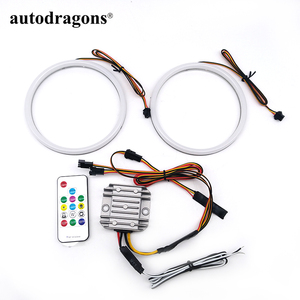 ไฟวงแหวน RGBW Chasing Angel Eye พร้อมรีโมท RF ควบคุมหลายสี ไฟวงแหวน Cotton Halos สำหรับรถยนต์ทั่วไป ไฟ LED Daytime Running Lamp - Product Image 4