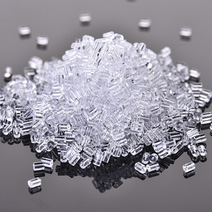 Bouchons d'oreilles en plastique transparent, forme cylindrique, pour la fabrication de bijoux, accessoires de bijouterie, 10000 par paquet - Product Image 1