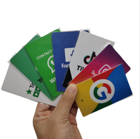 Kartu Ulasan NFC Tanpa Kontak yang Dapat Disesuaikan Kode QR T5577 1K Chip EM4305 Kompatibel Google Business Hotel RFID untuk Pembayaran