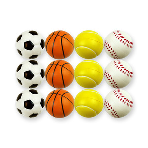 Heada Custom PU Sports Toy Anti-Stress Stress <b>Ball</b> 4cm/5cm/6.3cm <b>Ball</b> Shape Squeeze Pack 12 OPP Bag Unisex All Ages - Product Image 1