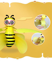 Mini drone abeille volant, jouets à induction, avion électrique en plastique, hélicoptère RC à induction, jouet lumineux à induction, cadeaux pour enfants