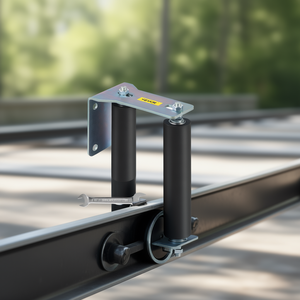 Guide de roulement pour portail coulissant Vevor, 6 pouces, en nylon noir, support en forme de L réglable pour roulettes de portail, porte ou fenêtre coulissante - Product Image 2