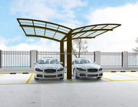 Abri de voiture en polycarbonate avec cadre en alliage d'aluminium durable, très vendu, 3x5, auvent simple, garage conteneur