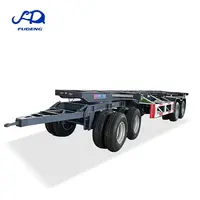 Skeleton Drawbar Full Trailer, 4 Axles Container Chassis
