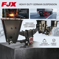 Suspension de semi-remorque à deux essieux de type allemand en acier forgé intégral JUXIN, suspension robuste avec ressorts à lames