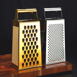 Professional Box Grater Stainless Steel 4-Sided <strong>Hand</strong> Vegetable <strong>Slicer</strong> Cheese Grater with <strong>Handle</strong> - Product Image 1