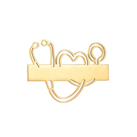 Broche personnalisée moderne en acier inoxydable, élégante, découpée au laser, lettres anglaises ajourées, pour fête, dropshipping