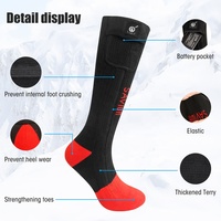 Chaussettes chauffantes électriques de haute qualité pour l'hiver, pour hommes et femmes, pour les pieds, super thermiques, pour les pays éloignés
