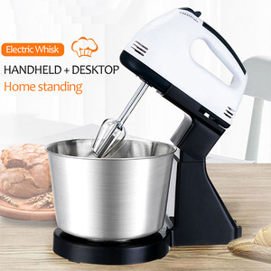 7-Speed Electric <b>Egg</b> Beater, Push Button Household Desktop Cream Mixer and Whipper, Small Dough Mixer - Product Image 2