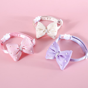 Pet <strong>Collar</strong> <strong>Dog</strong> Breakaway Necklace With Big Bows <strong>Charm</strong> Cute Princess <strong>Collar</strong> Adjustable Cat Chain Luxurious Pendant Ornaments - Product Image 6
