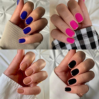 Haute qualité personnalisé ballerine cercueil amande pointu couverture complète faux ongles conseils presse-sur la conception pour doigt prix de gros