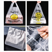 Sacs de courses en plastique HDPE flexibles personnalisables avec fonction de sécurité, imprimés, ergonomiques, pour salades, vente en gros d'usine