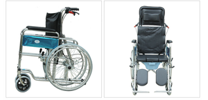 Silla de Ruedas reclinable con reposacabezas, reclinable, plegable, manual - Product Image 6