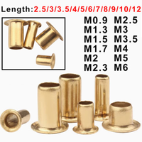 Rivets tubulaires à œillets M2.5 M3 M3.5, norme DIN7340, œillets creux pour la fixation du cuir et des jouets