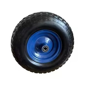 Roues pivotantes anti-crevaison en mousse de polyuréthane PU 13 \ "x4.00-6 pour chariot de jardin utilitaire, remorque, chariot - Product Image 1