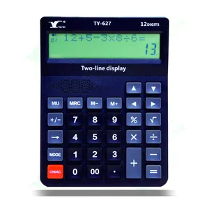 2 Line Display Desk Calculator Russian Voice LCD Display Desktop MU calculation