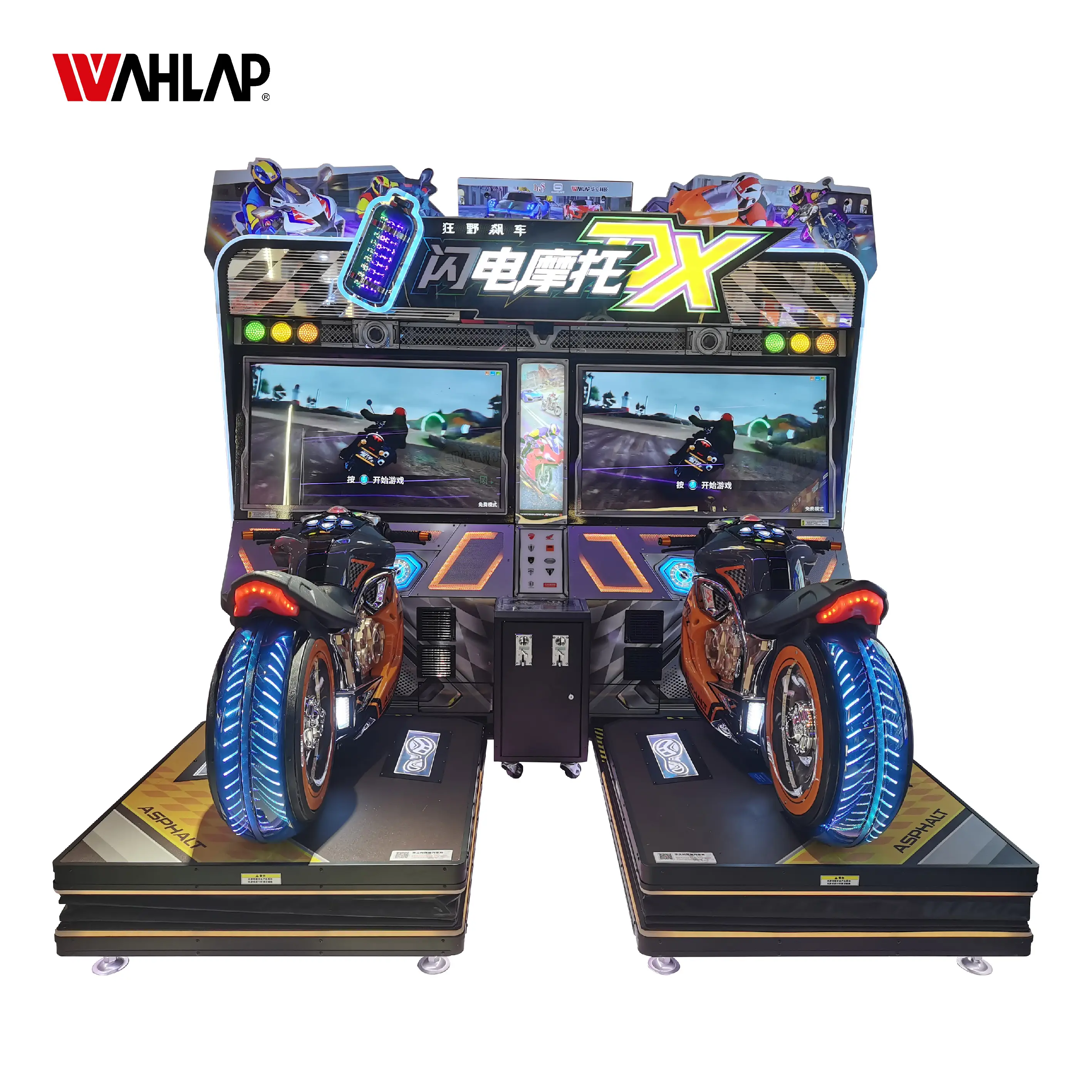 Wahlap Next-Gen 2-pemutar motor balap Game Arcade Simulator balapan