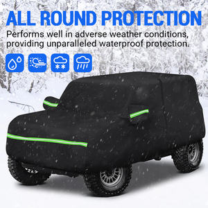 Impermeable para todo clima 6 capas 210T a prueba de viento puerta completa SUV cubierta de cabina de coche para 2021-posterior <span class=keywords><strong>Bronco</strong></span> 4 accesorios de puerta - Product Image 4