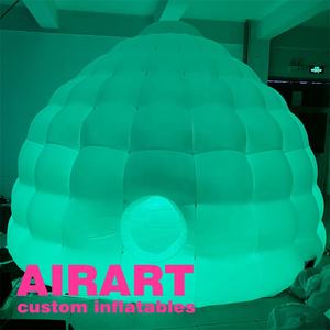 Tente igloo gonflable d'hiver à LED pour le <span class=keywords><strong>camping</strong></span>, tente dôme portable avec souffleur pour les activités <span class=keywords><strong>de</strong></span> <span class=keywords><strong>club</strong></span>, station d'approvisionnement pour les courses - Product Image 2