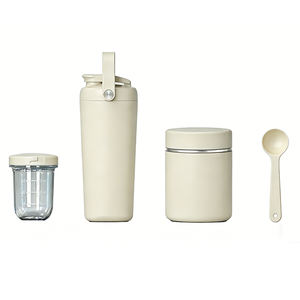 Set de Vasos Mezcladores de Proteínas de <span class=keywords><strong>Doble</strong></span> Capa Tritan con <span class=keywords><strong>Compartimento</strong></span> Portátil para Polvo, Recipiente de Acero Inoxidable 304 - Product Image 5