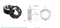 Écrou de blocage radial en acier allié 42CrMo Nobengr M12-M80 Type F, écrou de blocage de précision pour vis à billes, écrou de retenue 16-105MM