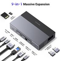 Station d'accueil UGREEN Steam Deck 9 en 1 USB C, station d'accueil 4K60Hz HDMI RJ45 10Gbps pour Steam Deck Rog Ally X Legion Go, support pliable
