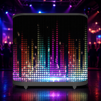 Station de DJ, façade de cabine, table portable, support de bureau avec écran d'affichage vidéo LED