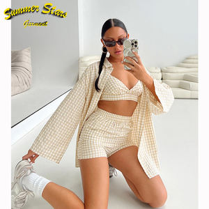 Nuevo diseño <span class=keywords><strong>de</strong></span> pijama <span class=keywords><strong>de</strong></span> lino y algodón para mujer, ropa <span class=keywords><strong>de</strong></span> dormir, conjunto <span class=keywords><strong>de</strong></span> pijamas tejidos <span class=keywords><strong>de</strong></span> lino - Product Image 1