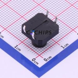 TC-1103-B-L Tactile Switch Through hole Component THT-4P,12x12mm Switch Single Pole Single Throw Round Button 1.6N Through Hole - Product Image 2