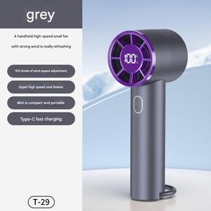 Ventilateur portable sans pales Turbo - 5 vitesses, commande tactile, rechargeable par USB, écologique, faible bruit, pour utilisation en voiture - Product Image 5