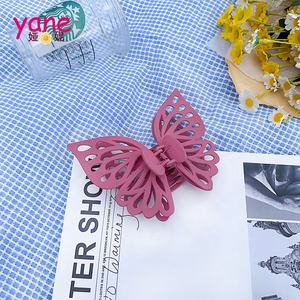 Nieuwe Creatieve Dubbele Hol Plastic Matte 14 Cm Grote Vlinder Klauw Vrouwen Clip - Product Image 4