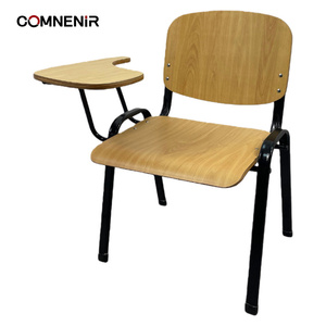 Sgabello Elettrico con Seduta in Legno e Base in Acciaio a Quattro Gambe per Sale Riunioni e Formazione - Product Image 2