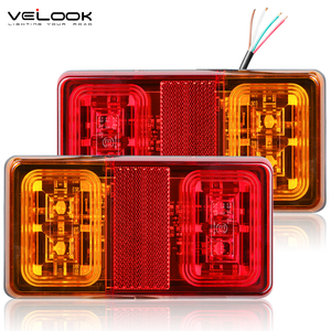 Luz Trasera <span class=keywords><strong>LED</strong></span> Rectangular para <span class=keywords><strong>Remolque</strong></span>, IP67 Impermeable, <span class=keywords><strong>Luces</strong></span> Traseras <span class=keywords><strong>LED</strong></span> para <span class=keywords><strong>Remolque</strong></span> 12V 24V, Homologación ECE - Product Image 1