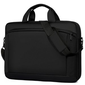Sacoche pour ordinateur portable 15,6 pouces en tissu Oxford antichoc avec fermeture éclair, sac à bandoulière imperméable, sac pour ordinateur portable pour les voyages d'affaires, l'école et l'usage quotidien. - Product Image 3
