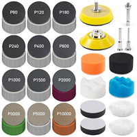 Kit de polissage pour perceuse 253 pièces, disques abrasifs humides et secs de 2 pouces, grains 80-10000, auto-agrippants, pour outil rotatif, restauration de phares, métal et bois