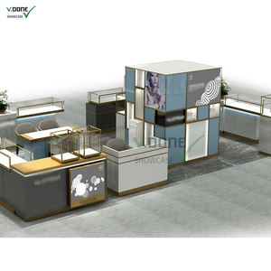 Kiosque sur mesure pour centre commercial et showroom, dernière collection de présentoirs incurvés combinés pour montres et bijoux, vitrine de présentation de bijoux - Product Image 3