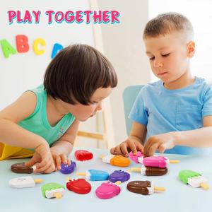 52pcs Montessori <span class=keywords><strong>alphabet</strong></span> jouet d'apprentissage début éducatif crème glacée couleur lettres reconnaissance jeu d'association pour la motricité fine - Product Image 6