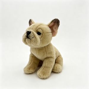 Peluche réaliste Bouledogue Français Crème, Jouet en Peluche Chien Réaliste, Animal en Peluche Doux et Moelleux, Poupée de Compagnie, Cadeau pour Décoration, Vente en Gros, Logo Personnalisé - Product Image 2