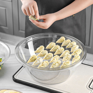 Bol à <span class=keywords><strong>salade</strong></span> de mélange d'oeufs en plastique Transparent de haute qualité outils de bassin de pétrissage personnalisés couverture de cuisine écologique pour gâteau - Product Image 3