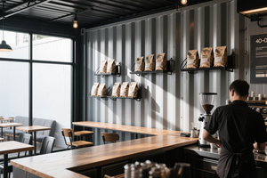 Negozio di contenitori moderni con bar e ristorante chiosco Design per progetti commerciali di lusso - Product Image 5