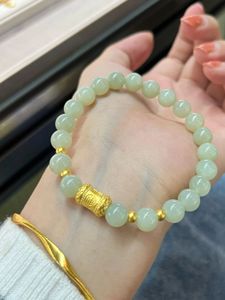Xinfly Naturel Hetian <b>Jades</b> and 24K Pure Gold Charm <b>Bracelet</b> - Product Image 4